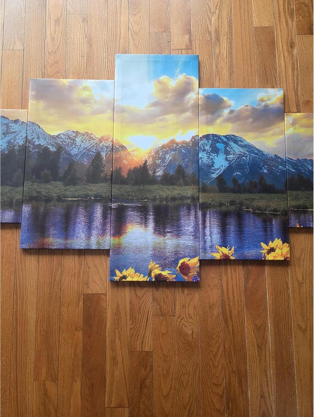 Grand Teton Canvas Five Piece Picture